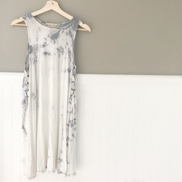 American eagle Gray and white tie-dye swing dress - Picture 1 of 7